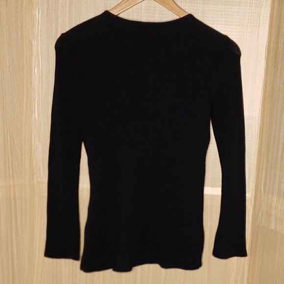 Michael Michael Kors Womens Navy Blue Tunic Thermal Lace Up Top Small - Picture 2 of 7